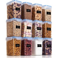 Airtight Food Storage Containers Plastic PBA Free Kitchen Pantry Storage Containers for Sugar Flour and Baking Supplies