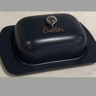 Stainless Steel enamel Butter Dish Cheese Plate butter dish with cover lid