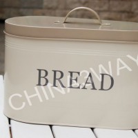 metal bread bin box with window