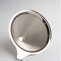 Metal Twin Layer Brewing Coffee Filter Funnel For Kettle